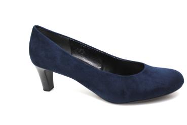 Stilsicher Pumps in blau Velours /Textil  bis GR 11